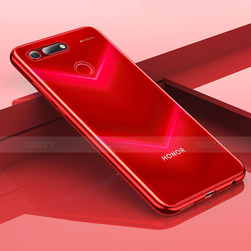 Coque Ultra Fine TPU Souple Housse Etui Transparente H01 pour Huawei Honor View 20 Rouge Plus