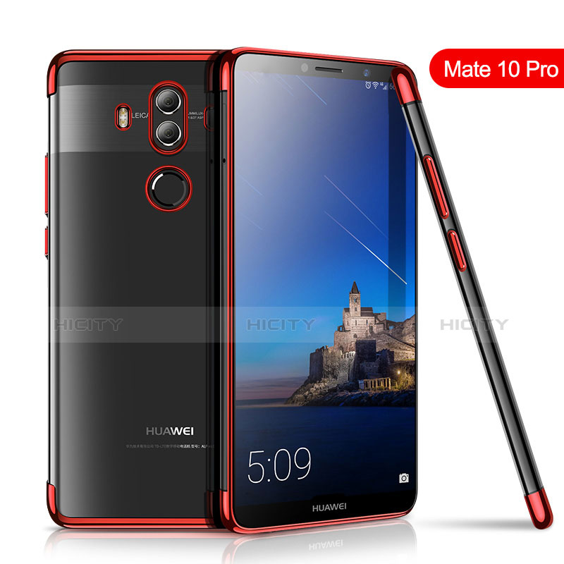 Coque Ultra Fine TPU Souple Housse Etui Transparente H01 pour Huawei Mate 10 Pro Rouge Plus