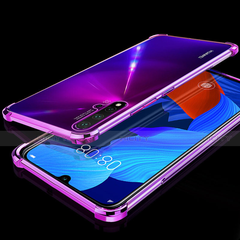 Coque Ultra Fine TPU Souple Housse Etui Transparente H01 pour Huawei Nova 5 Violet Plus