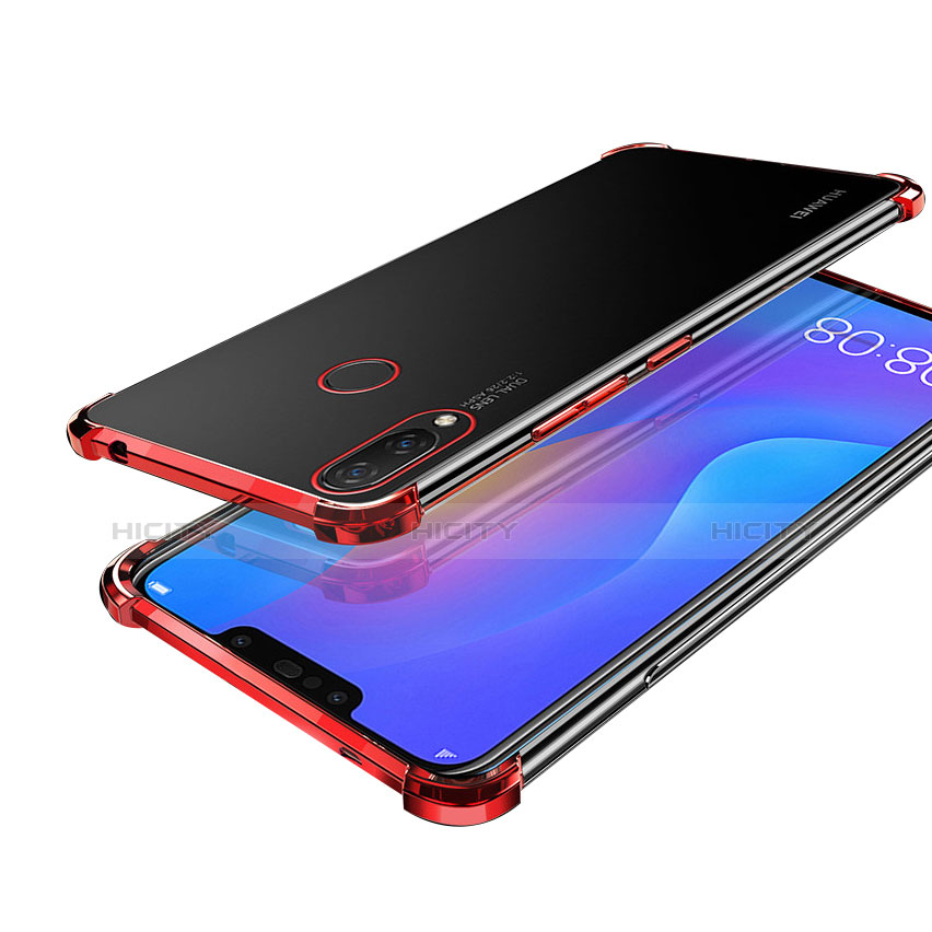 Coque Ultra Fine TPU Souple Housse Etui Transparente H01 pour Huawei P Smart+ Plus Rouge Plus