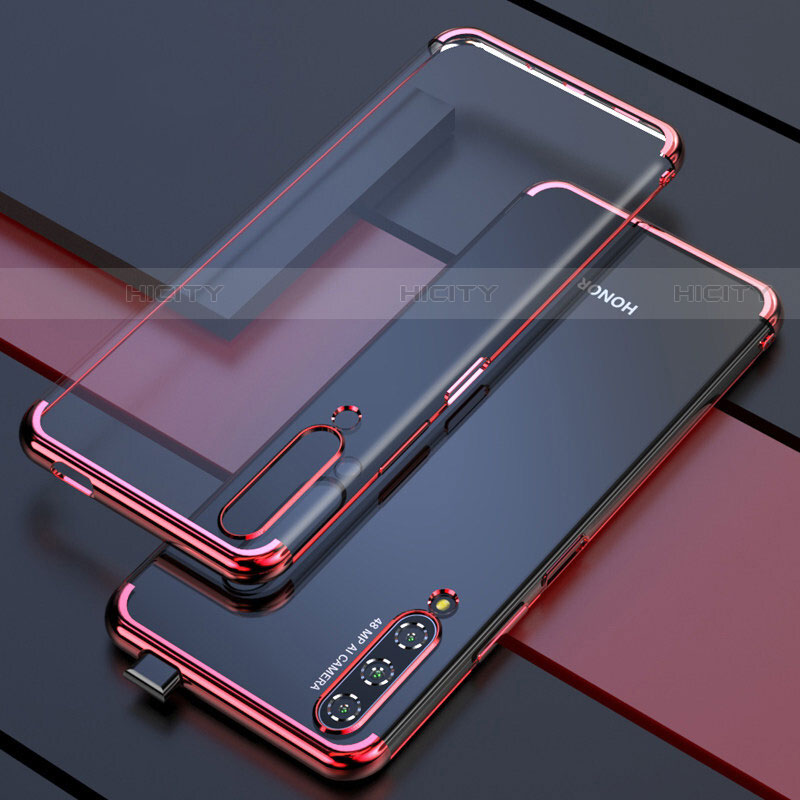 Coque Ultra Fine TPU Souple Housse Etui Transparente H01 pour Huawei P Smart Pro (2019) Rouge Plus