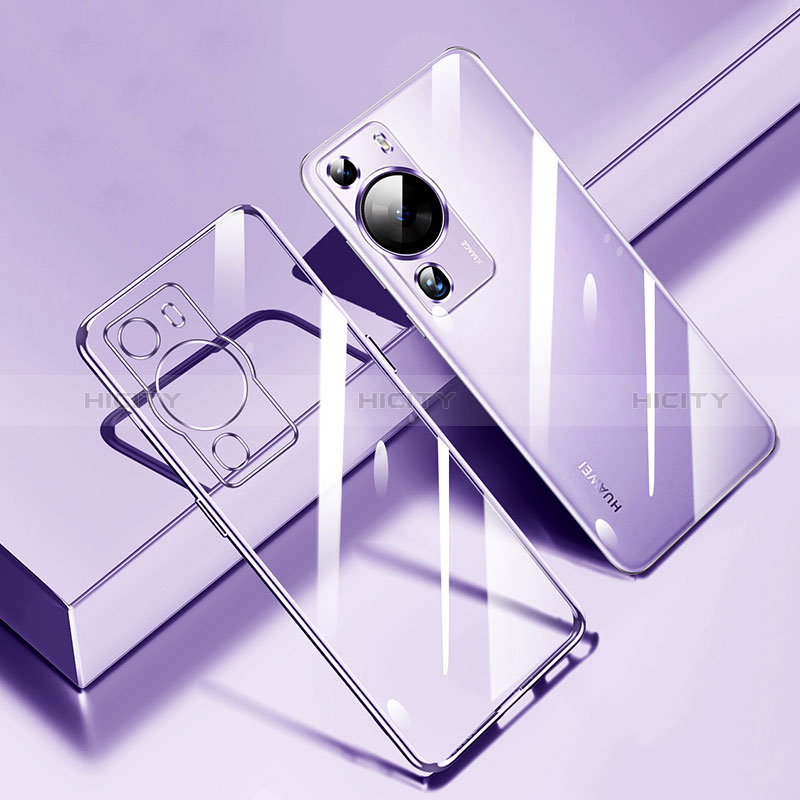 Coque Ultra Fine TPU Souple Housse Etui Transparente H01 pour Huawei P60 Pro Violet Plus