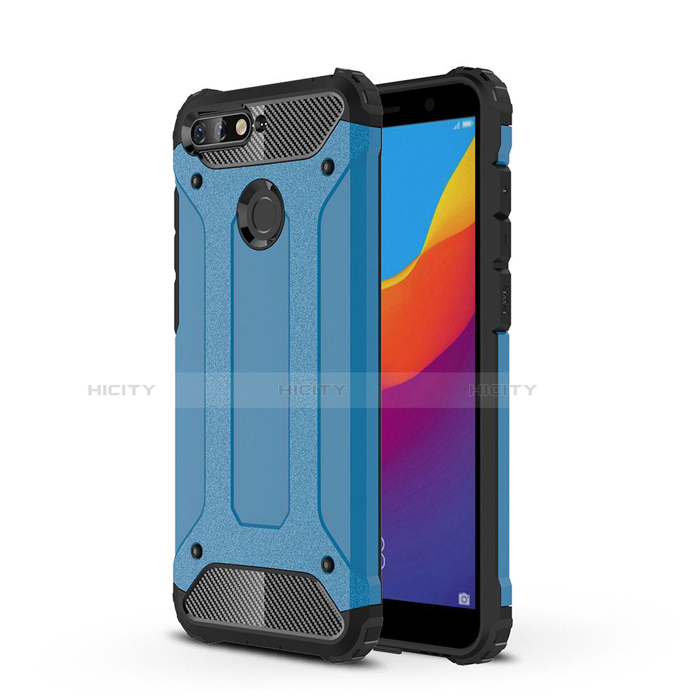 Coque Ultra Fine TPU Souple Housse Etui Transparente H01 pour Huawei Y6 Prime (2018) Bleu Plus