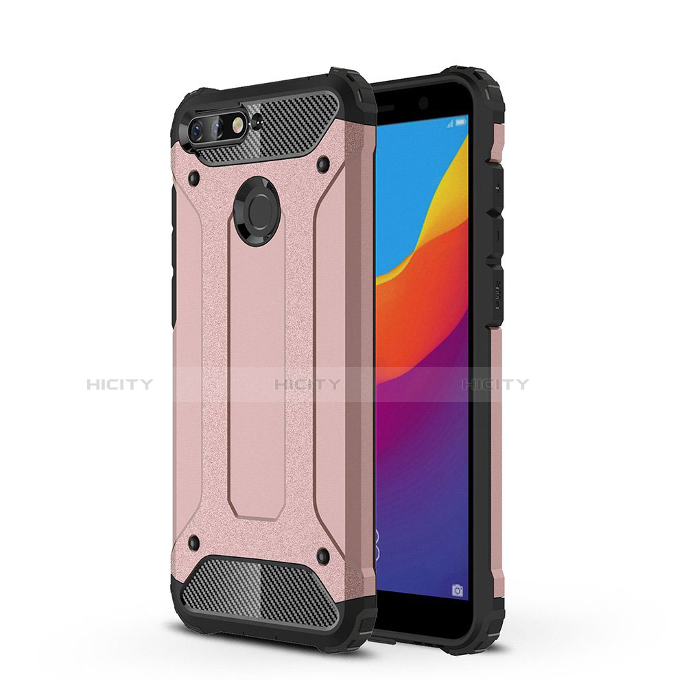 Coque Ultra Fine TPU Souple Housse Etui Transparente H01 pour Huawei Y6 Prime (2018) Or Rose Plus