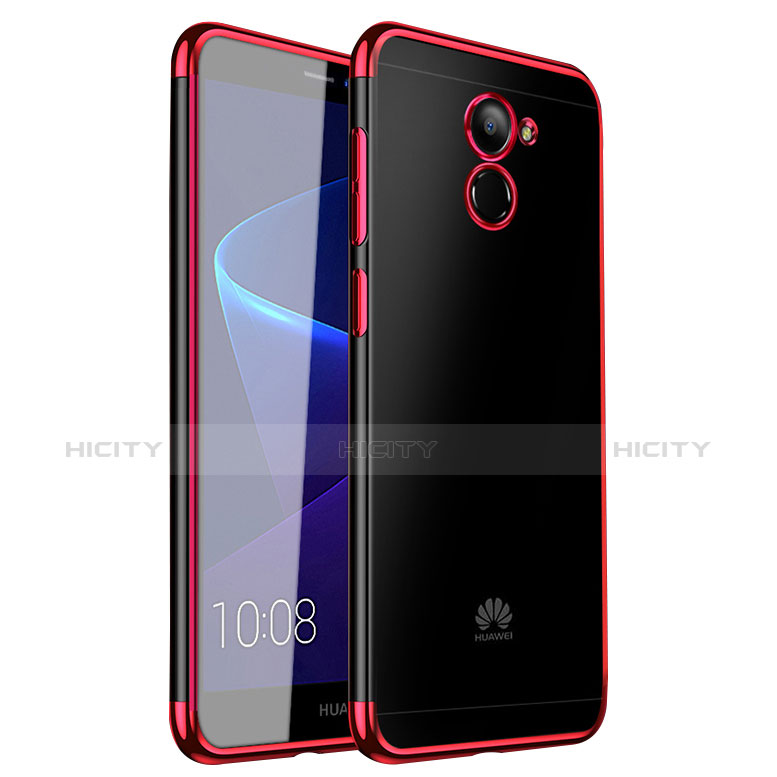 Coque Ultra Fine TPU Souple Housse Etui Transparente H01 pour Huawei Y7 Prime Rouge Plus