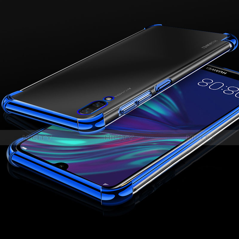 Coque Ultra Fine TPU Souple Housse Etui Transparente H01 pour Huawei Y7 Pro (2019) Bleu Plus