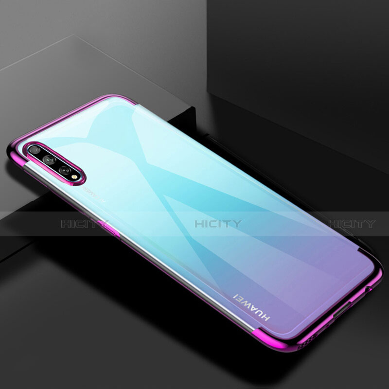 Coque Ultra Fine TPU Souple Housse Etui Transparente H01 pour Huawei Y8p Violet Plus