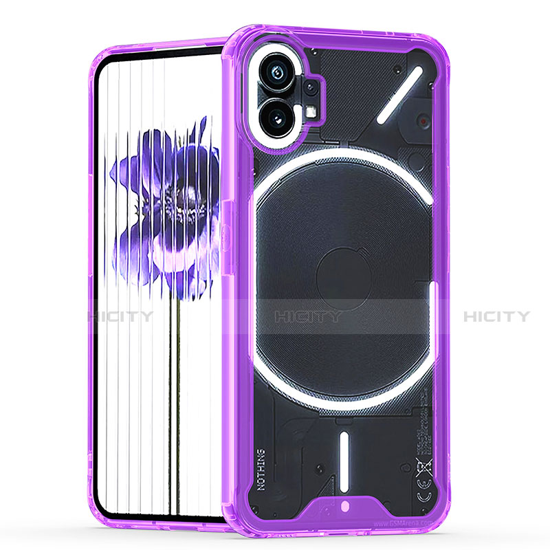 Coque Ultra Fine TPU Souple Housse Etui Transparente H01 pour Nothing Phone 1 Violet Plus