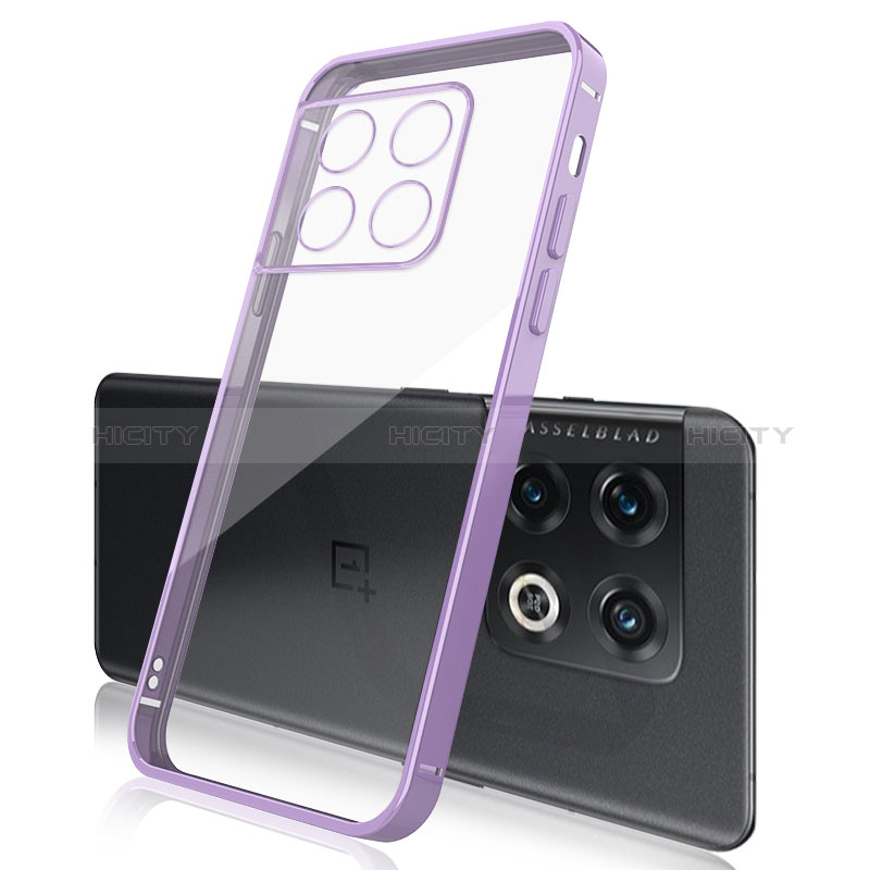 Coque Ultra Fine TPU Souple Housse Etui Transparente H01 pour OnePlus 10 Pro 5G Violet Plus