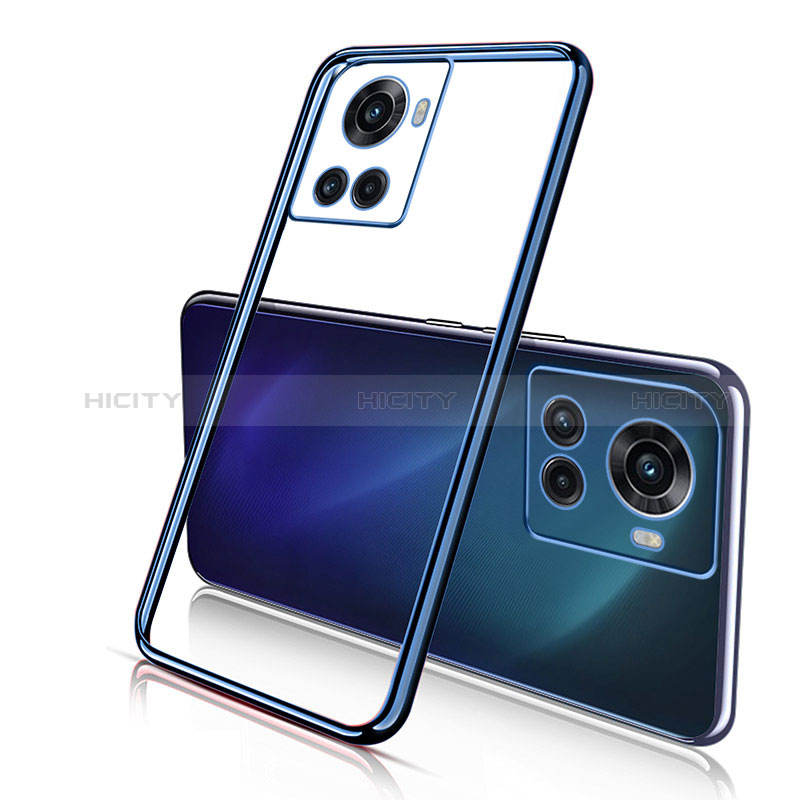 Coque Ultra Fine TPU Souple Housse Etui Transparente H01 pour OnePlus 10R 5G Bleu Plus