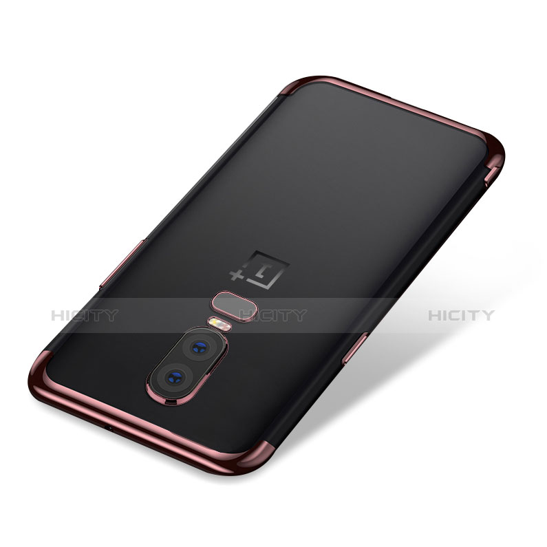 Coque Ultra Fine TPU Souple Housse Etui Transparente H01 pour OnePlus 6 Or Rose Plus