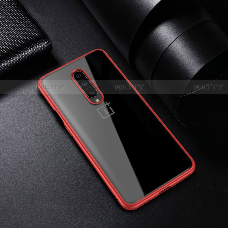 Coque Ultra Fine TPU Souple Housse Etui Transparente H01 pour OnePlus 7 Pro Rouge Plus