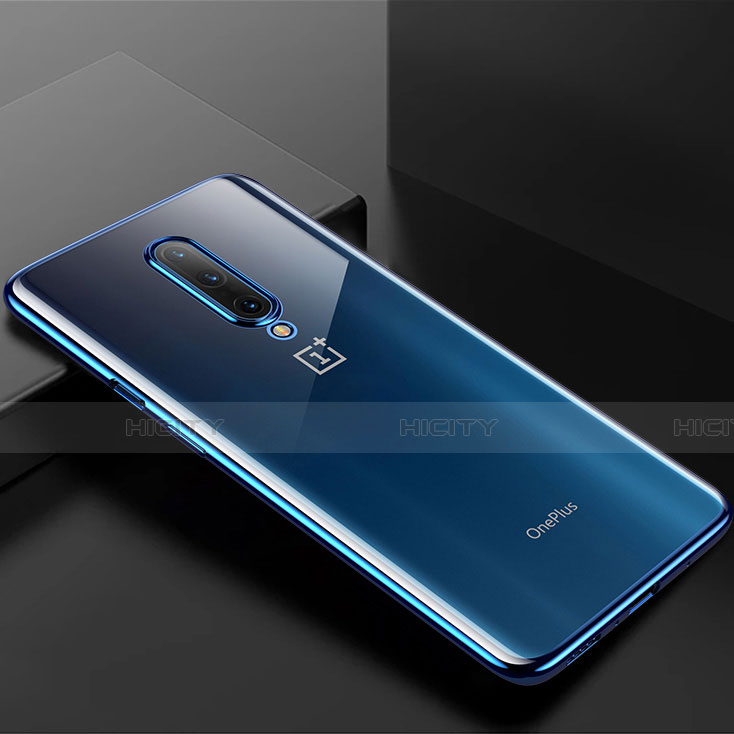 Coque Ultra Fine TPU Souple Housse Etui Transparente H01 pour OnePlus 8 Bleu Plus