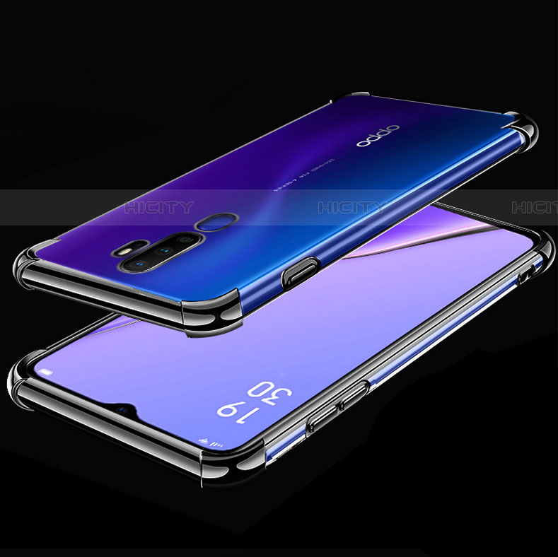 Coque Ultra Fine TPU Souple Housse Etui Transparente H01 pour Oppo A11 Noir Plus