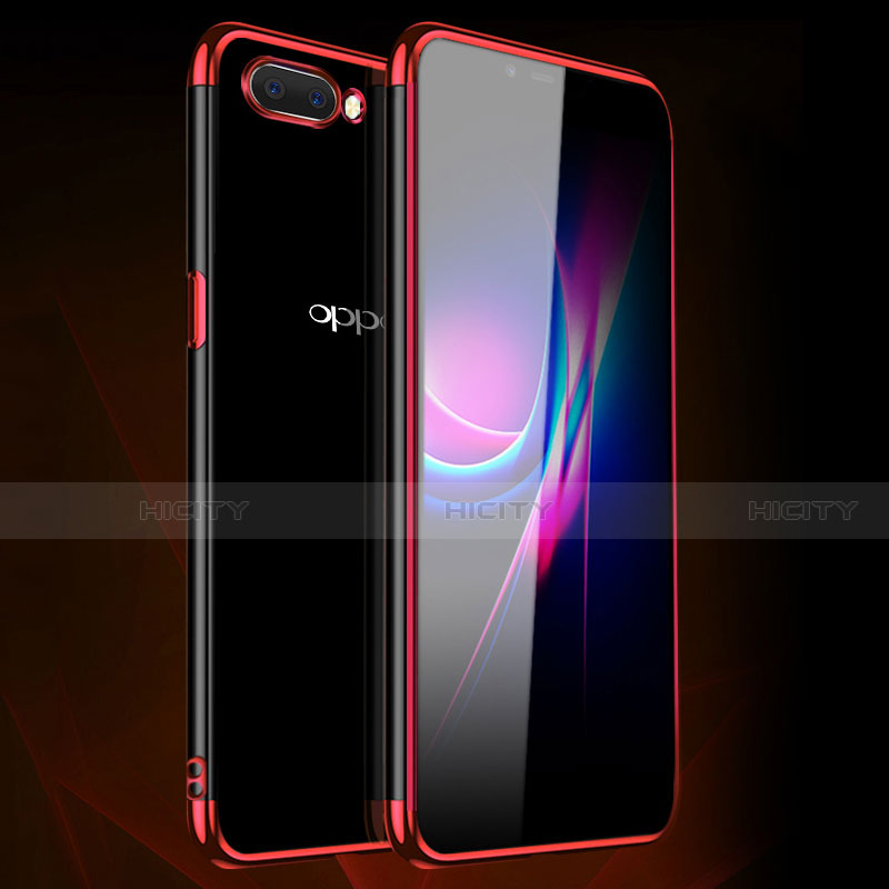 Coque Ultra Fine TPU Souple Housse Etui Transparente H01 pour Oppo A5 Rouge Plus