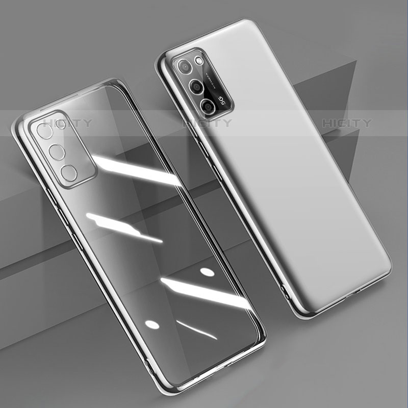 Coque Ultra Fine TPU Souple Housse Etui Transparente H01 pour Oppo A53s 5G Argent Plus