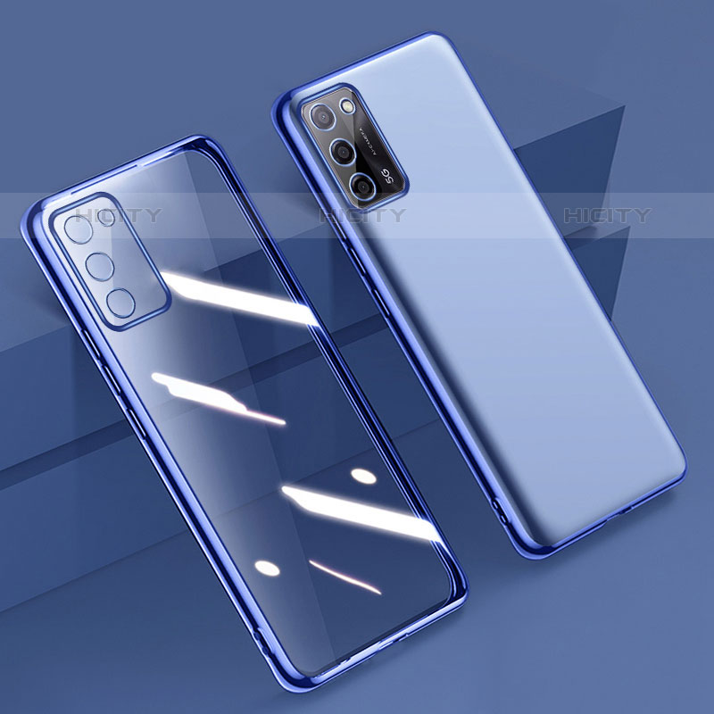 Coque Ultra Fine TPU Souple Housse Etui Transparente H01 pour Oppo A53s 5G Bleu Plus