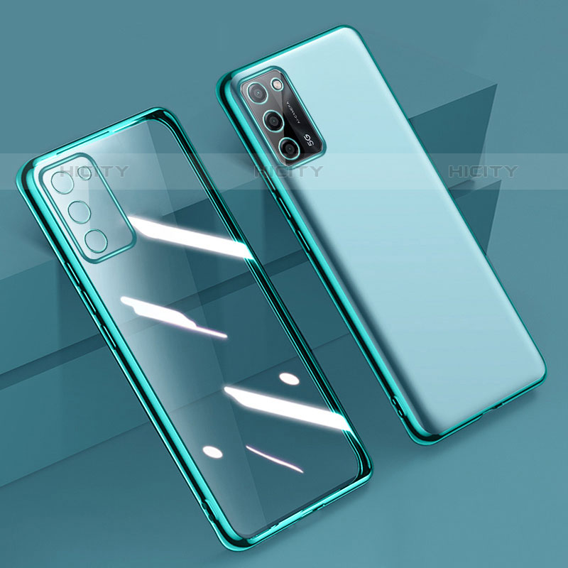 Coque Ultra Fine TPU Souple Housse Etui Transparente H01 pour Oppo A55 5G Vert Plus