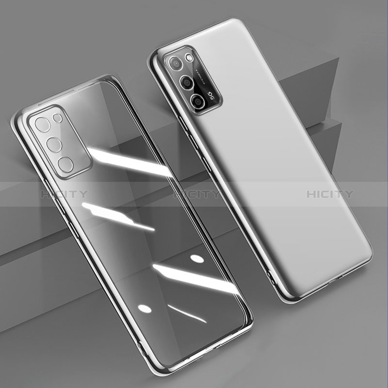 Coque Ultra Fine TPU Souple Housse Etui Transparente H01 pour Oppo A56 5G Argent Plus