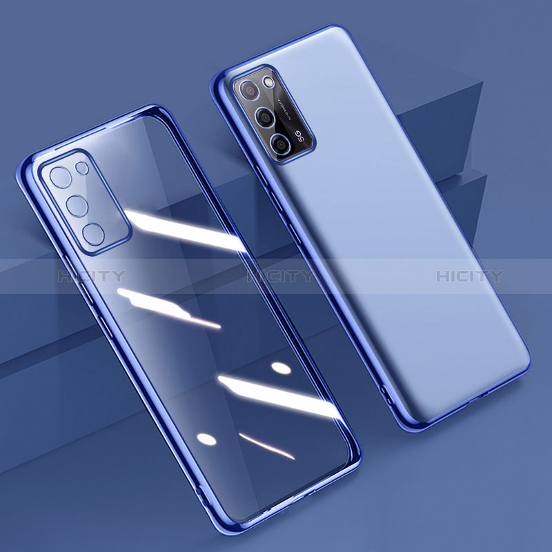 Coque Ultra Fine TPU Souple Housse Etui Transparente H01 pour Oppo A56 5G Bleu Plus