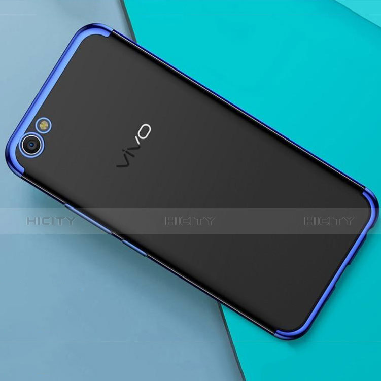 Coque Ultra Fine TPU Souple Housse Etui Transparente H01 pour Oppo A71 Bleu Plus