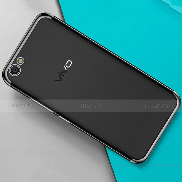 Coque Ultra Fine TPU Souple Housse Etui Transparente H01 pour Oppo A71 Noir Plus