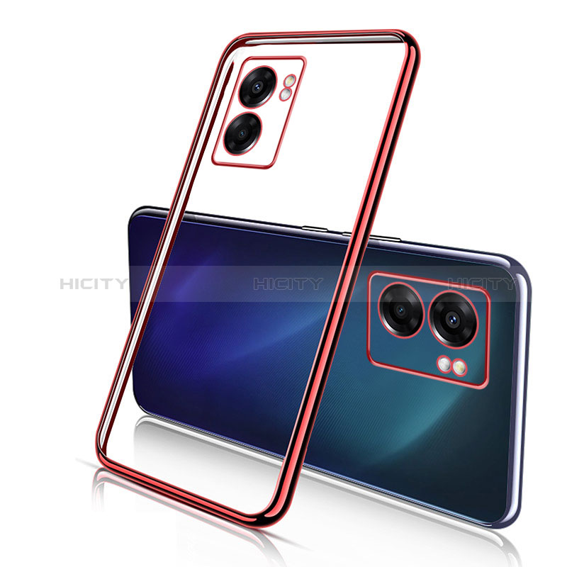 Coque Ultra Fine TPU Souple Housse Etui Transparente H01 pour Oppo A77 5G Rouge Plus