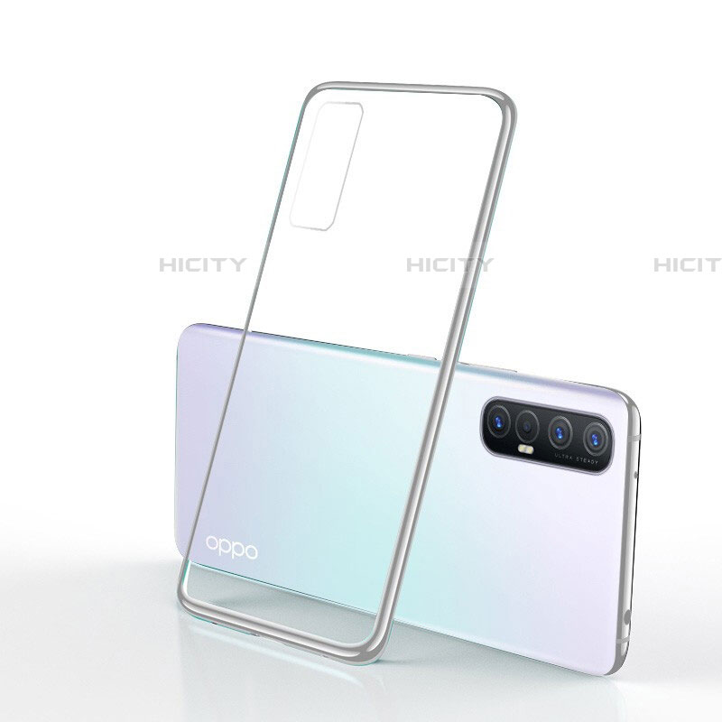 Coque Ultra Fine TPU Souple Housse Etui Transparente H01 pour Oppo Find X2 Neo Argent Plus