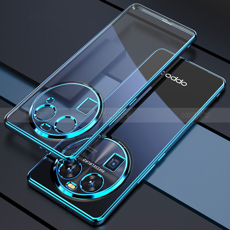 Coque Ultra Fine TPU Souple Housse Etui Transparente H01 pour Oppo Find X6 Pro 5G Bleu Plus