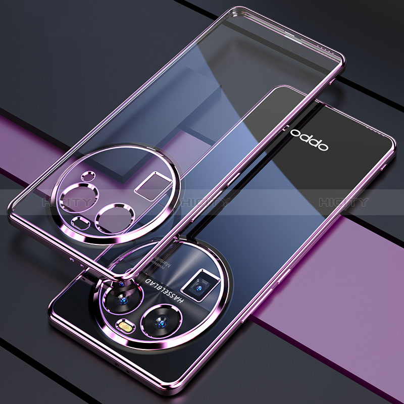 Coque Ultra Fine TPU Souple Housse Etui Transparente H01 pour Oppo Find X6 Pro 5G Violet Plus