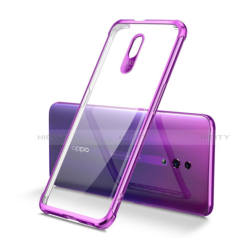 Coque Ultra Fine TPU Souple Housse Etui Transparente H01 pour Oppo Reno Violet Plus