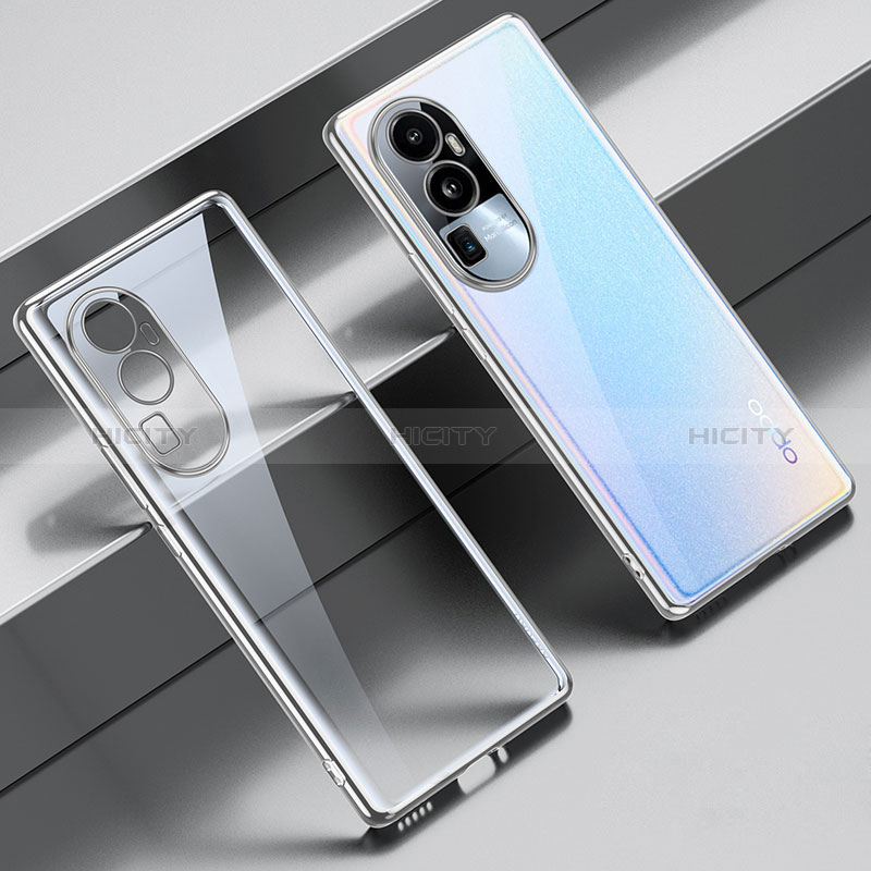 Coque Ultra Fine TPU Souple Housse Etui Transparente H01 pour Oppo Reno10 Pro+ Plus 5G Argent Plus