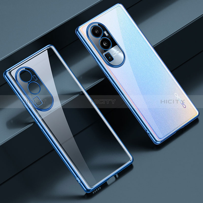 Coque Ultra Fine TPU Souple Housse Etui Transparente H01 pour Oppo Reno10 Pro+ Plus 5G Bleu Plus