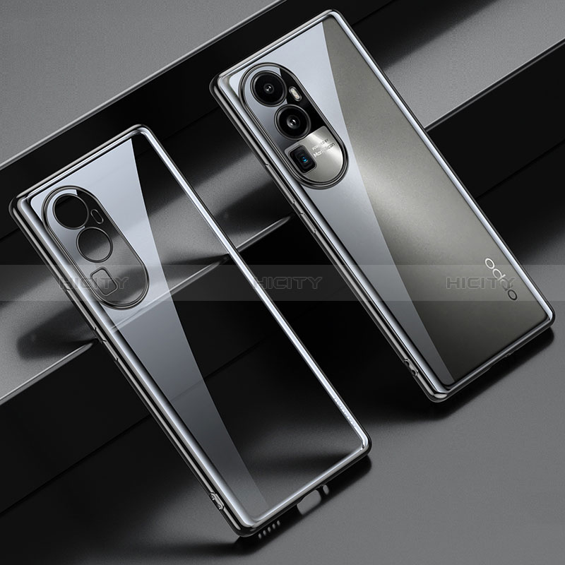 Coque Ultra Fine TPU Souple Housse Etui Transparente H01 pour Oppo Reno10 Pro+ Plus 5G Noir Plus