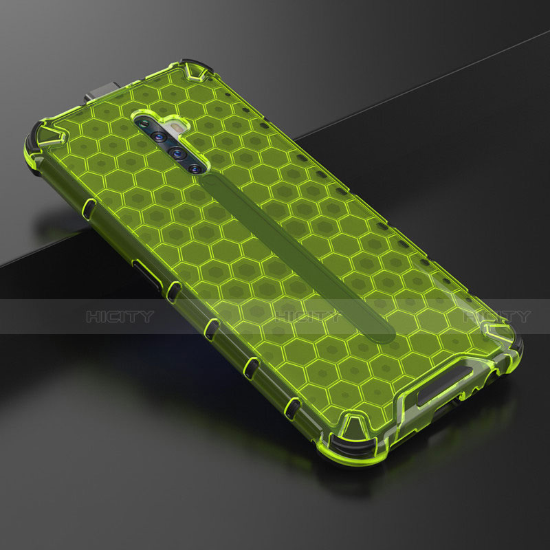 Coque Ultra Fine TPU Souple Housse Etui Transparente H01 pour Oppo Reno2 Z Vert Plus