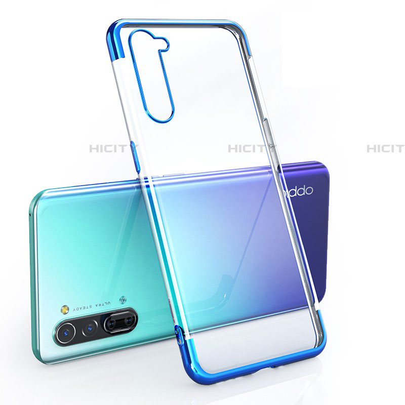 Coque Ultra Fine TPU Souple Housse Etui Transparente H01 pour Oppo Reno3 Bleu Plus