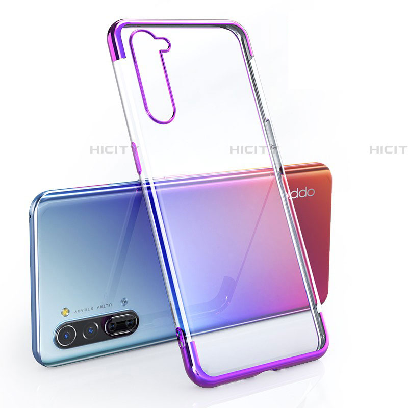 Coque Ultra Fine TPU Souple Housse Etui Transparente H01 pour Oppo Reno3 Violet Plus