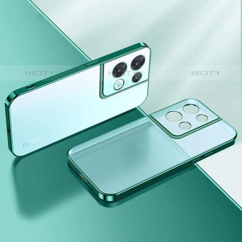 Coque Ultra Fine TPU Souple Housse Etui Transparente H01 pour Oppo Reno8 5G Vert Plus