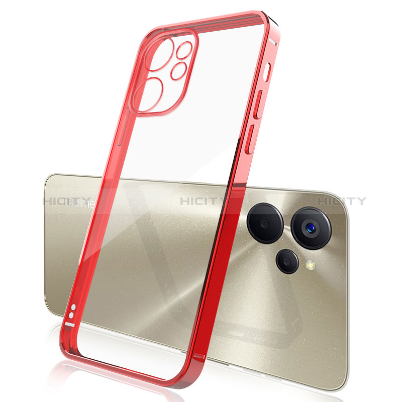 Coque Ultra Fine TPU Souple Housse Etui Transparente H01 pour Realme 10 5G Rouge Plus