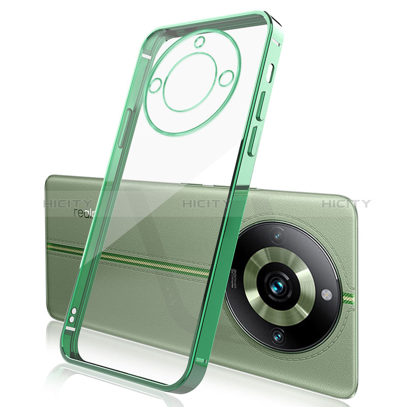 Coque Ultra Fine TPU Souple Housse Etui Transparente H01 pour Realme 11 Pro 5G Vert Plus