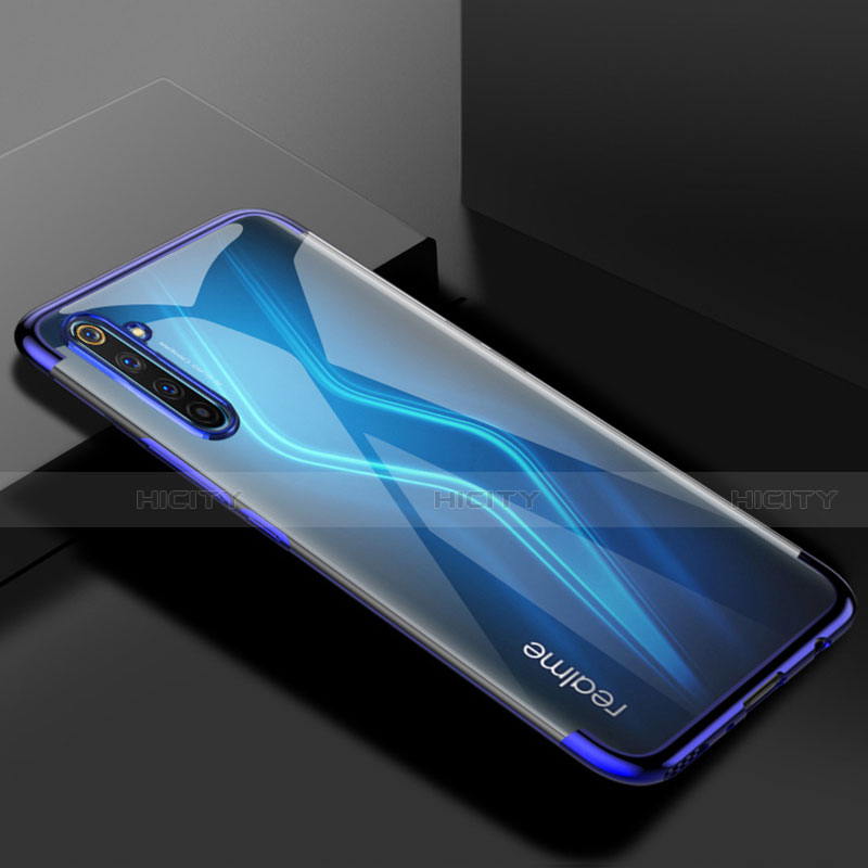 Coque Ultra Fine TPU Souple Housse Etui Transparente H01 pour Realme 6 Pro Bleu Plus