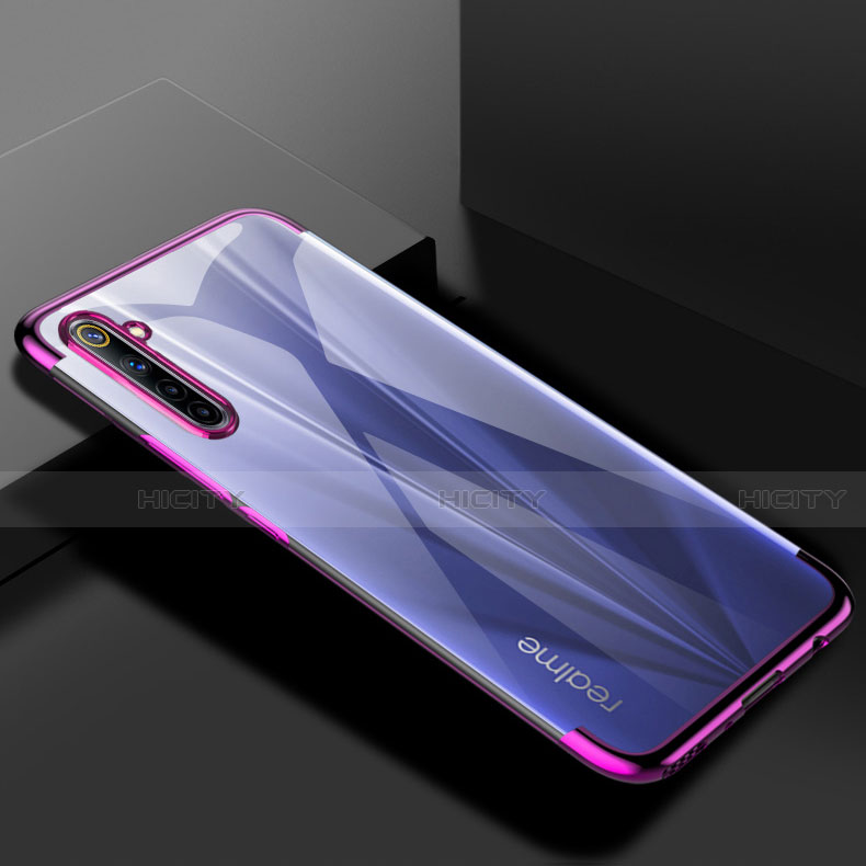 Coque Ultra Fine TPU Souple Housse Etui Transparente H01 pour Realme 6s Violet Plus