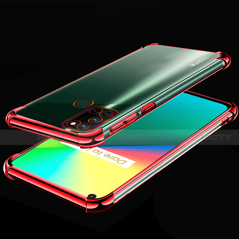 Coque Ultra Fine TPU Souple Housse Etui Transparente H01 pour Realme 7i Rouge Plus