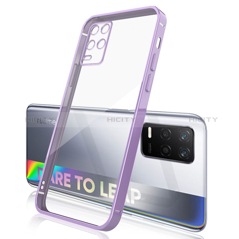 Coque Ultra Fine TPU Souple Housse Etui Transparente H01 pour Realme 8 5G Violet Plus