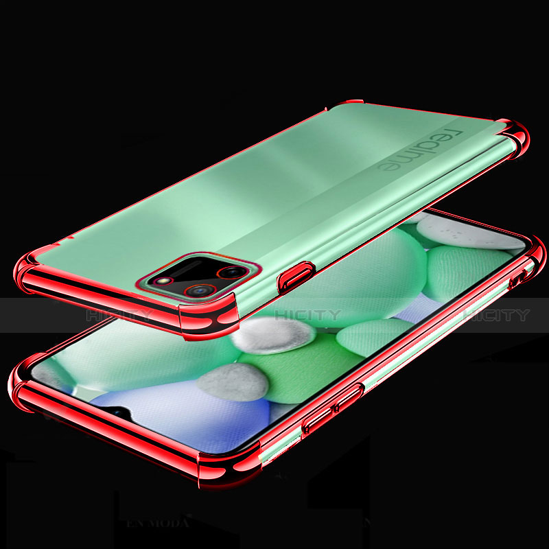 Coque Ultra Fine TPU Souple Housse Etui Transparente H01 pour Realme C11 Rouge Plus