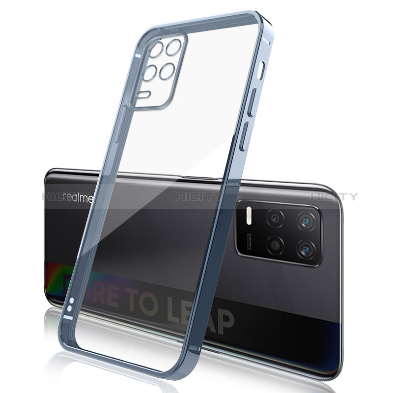 Coque Ultra Fine TPU Souple Housse Etui Transparente H01 pour Realme Narzo 30 5G Bleu Plus