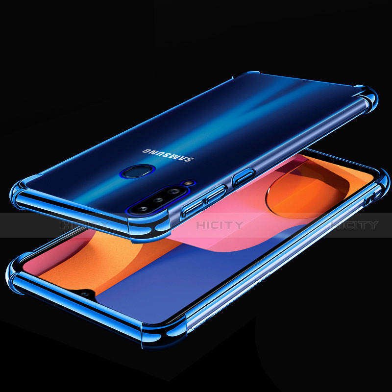 Coque Ultra Fine TPU Souple Housse Etui Transparente H01 pour Samsung Galaxy A20s Bleu Plus