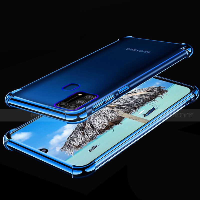 Coque Ultra Fine TPU Souple Housse Etui Transparente H01 pour Samsung Galaxy M31 Bleu Plus