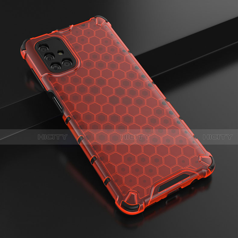 Coque Ultra Fine TPU Souple Housse Etui Transparente H01 pour Samsung Galaxy M51 Rouge Plus