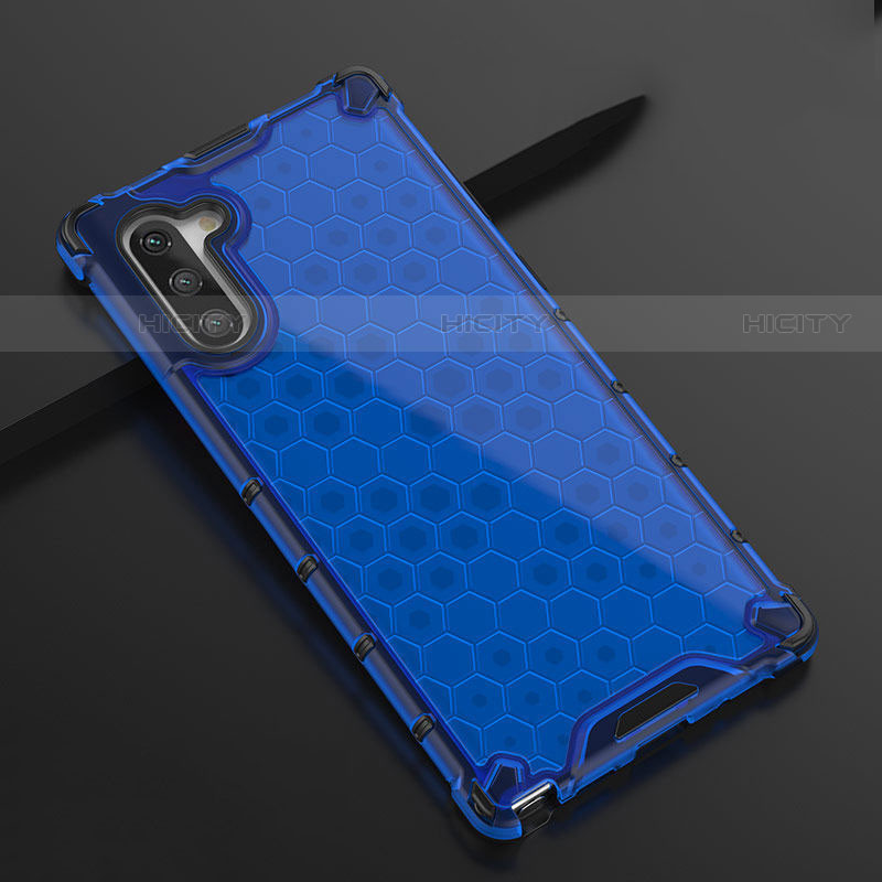 Coque Ultra Fine TPU Souple Housse Etui Transparente H01 pour Samsung Galaxy Note 10 Bleu Plus